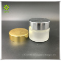Glasgefäß mit Schraubmetalldeckel Gold leere Behälter für die Hautpflege